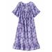 AmeriMark Womenâ€™s Casual Print Sun Dress - House Dress with Front Patch Pockets