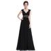 Ever-Pretty Womens Empire Waist Elegant Long Fomral Evening Party Prom Dresses for Women 86972 Black US14