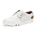 Bruno Marc Mens Mesh Leather Sneakers Casual Shoes Slip On Lace Up Waking Shoes Ny-03 White 6.5