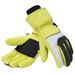 Mens Thinsulate Lined Waterproof Snowboarding Ski Gloves,Yellow Grey