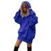 Sexy Dance Women's Hooded Sweatshirt Dress with Pocket Casual Long Sleeve Tunic Blouses Hoodie Pullover Plus Size Drawstring Hooded Tops