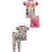 AME Sleepwear Girls' Disney Princesses Inspirational 4 Piece Cotton Infant Pajama