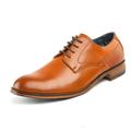 Bruno Marc Men Formal Business Oxfords Dress Shoes PU Leather Lining Laced Shoes PAUL_2 BROWN Size 9