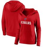 FC Dallas Fanatics Branded Women's Shielded Logo Pullover Hoodie - Red