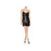 Bardot Womens Beaded Mini Cocktail Dress