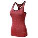 Women's Workout Sports Vest Tank Tops Quick-Dry Running Yoga Gym Fitness T-Shirt