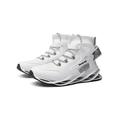 LUXUR Mens Running Shoes High Top Sock Sneakers Boots Sports Casual Shoes Breathable