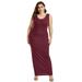 Sexy Dance Plus Size Dress For Women Sleeveless Bodycon Slim Knitted Tank Dress Casual Long Maxi Dress