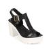 New Women Refresh Gaga-01 Leatherette Open Toe T-Strap Low Block Heel Sandal Sz