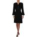 Rachel Zoe Womens Zip-Neck Bell Sleeve Shirtdress