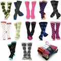 TeeHee Women's Value 12-Pack Fun Crew Socks (Dots and Argyle)