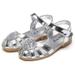 Bmnmsl Girls Sandals Casual Light Cool Love Sequin Monochrome Flat Shoes