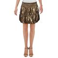 Free People Womens Metallic Floral Bubble Skirt