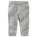 OshKosh B'gosh Baby Girls' Pull-On Cable Knit Pants, 9 Months- Grey
