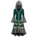 Mnycxen Women'S Dress Womens Plus Size Christmas Elk Hooded High Low Flounce Hem Knitted Dress