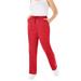 Woman Within Women's Plus Size Petite Sport Knit Straight Leg Pant