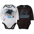 NFL Carolina Panthers Baby Boys Long Sleeve Bodysuit Set, 2-Pack