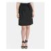 DKNY Womens Black Belted Knee Length A-Line Wear To Work Skirt Size 2