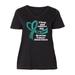 Inktastic I Love and Support My Step Sister Ovarian Cancer Teal Ribbon Adult Women's Plus Size V-Neck Female