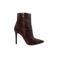 Michael Michael Kors Womens Snakeskin Pointed Toe Ankle Fashion Boots