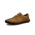 LUXUR Mens Leather Slip On Lace Up Loafers Casual Moccasin Boat Deck Driving Shoes US