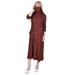 NY Collection 3/4 Sleeve Ribbed Cowl Neck Dress With Detachable Scarf/Headband