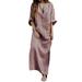 Sexy Dance Casual Vintage Maxi Dress for Women Long Sleeve V Neck Long Dresses Side Split Oversized Striped Dress Ladies Fashion Boho Kaftan Dress