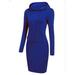 Women Pullover Sweatshirt Dress Turtleneck Long Sleeve Tunic Dress Autumn Winter Dress