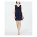 MSK Womens Navy Embellished Sleeveless V Neck Short Shift Dress Size PL