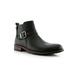 Ferro Aldo Dalton MFA606322 Black Color Men's Ankle Boots With Zip Up Boot Design and Classic Buckle Detailing Dress Boots For Work or Casual Wear