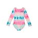 Justice Girls One Piece Long Sleeve Swimsuit, Sizes 6-20 Plus