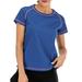 Women Sports Fitness Short Sleeve Quick Dry Gym Athletic Running T-Shirt Activewear