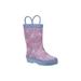 Laura Ashley Pink Blue Unicorn Stars Rain Boots Girls