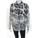 Pre-ownedEquipment Femme Womens Silk Chiffon Leopard Print Blouse Top Gray Size XS