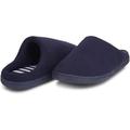 Gold Toe Menâ€™s Fleece Scuff Slippers with Striped Memory Foam Insole, Warm Comfortable Plush Slip-On Mule Slides for Home