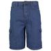 Men's Premium Cotton Multi Pocket Relaxed Fit Stonewash Denim Jean Cargo Shorts (Stonewash Blue,36)