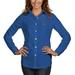 Chase Elliott Antigua Women's Dynasty Button-Down Woven Long Sleeve Shirt - Royal