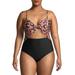 Social Angel Plus Size Viviana Felix Cutout One-Piece Swimsuit with Tie-Front