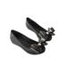LUXUR WOMENS FLAT BALLERINA OFFICE JELLY BOW SLIP ONS CASUAL SHOES PUMPS