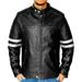 NomiLeather lambskin leather jacket men â€“ black leather jacket and leather jackets for men (White - Small)