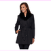 Dennis Basso Coat with Removable Faux Fur Collar and Liner,Black, Size XS, $158