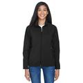 Ladies' Three-Layer Fleece Bonded Performance Soft Shell Jacket - BLACK - S