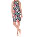 Nine West NEW Green Womens Size 4 Printed Keyhole Blouson Sheath Dress