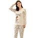 Oaktree Womens Pajamas set Long Sleeve Lounge Sets Stripe Printed Sleepwear Soft Pjs