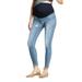 HyBrid & Company Super Comfy Stretch Women's Skinny Maternity Jeans, PM5482RSK-LIGHT WASH-XL