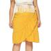 Colisha Women Summer Beach Ruffled Skirt Plain Yellow High Waist Short Cover Up Wrap Dress Plus Size Lace Up Boho Skirt