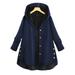 Womens Plus Size Hooded Overcoat Twisting Winter Warm Jacket Coat Outerwear