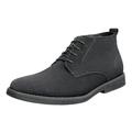 Bruno Marc Men Classic Oxford Shoes Suede Leather Lace Up Desert Shoes Comfort Fashion Boots for Men Chukka Grey Size 11