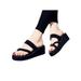 Daeful Ladies Low Wedge Heel Comfort Walking Fit Flip Flops Fitness Toning Sandals Shoe