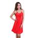 Women Lingerie Satin Full Slip Strap Chemises Midi Sleepwear